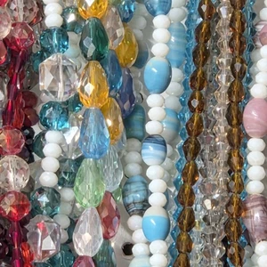 Lote de 10 hebras de cuentas de cristal para hacer joyas cuentas de alta calidad - Imagen 1 de 23