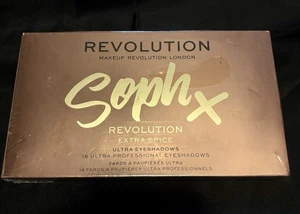 Makeup Revolution x Soph Extra Spice Eyeshadow Palette - 18 Shades New In Box - Picture 1 of 2