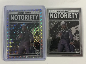 2025 Mosaic Ashton Jeanty Notoriety RC #18 Silver Mosaic Prizm + Base Raiders - Bild 1 von 5