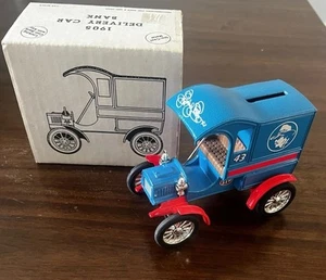 Vintage 1905 Delivery Car Bank - Richard Petty #43 Original Box Marked 1988 - Picture 1 of 10
