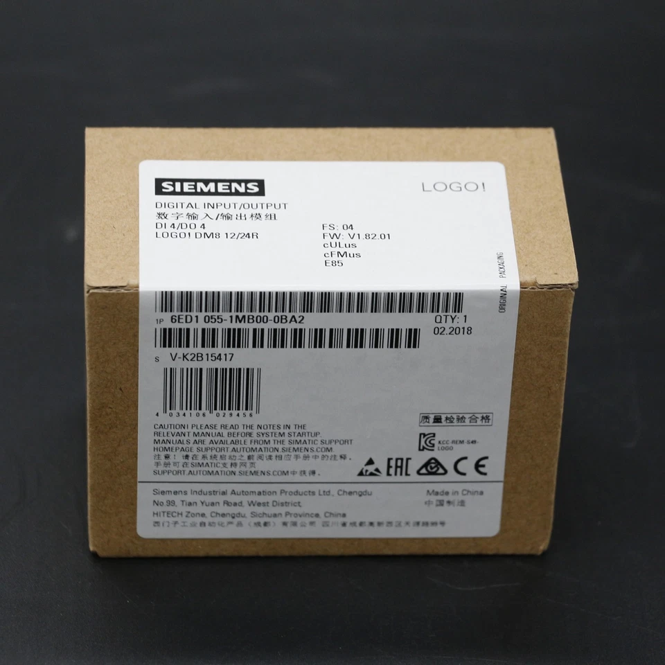 Siemens 6ed1055-1mb00-0ba2 Expansion Module Logo Dm8 12/24r