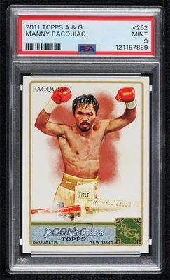 2011 Allen & Ginter's Ginter Code Puzzle Border Manny Pacquiao #262 PSA 9 - Image 1 of 3