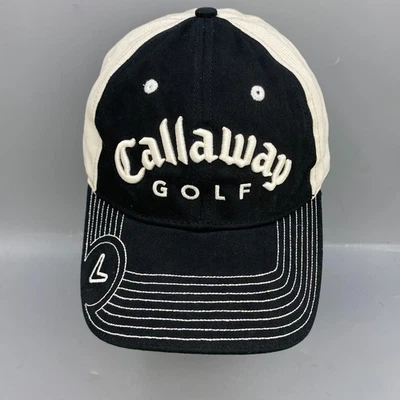 New Era Callaway Golf Hat Mens One Size Black White Tour Authentic Adjustable - Image 1 of 4