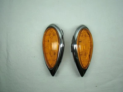LED Cromo Ámbar Marcador Lateral Luz Lágrima Luz Hot Rod Personalizado Plomo Trineo Parque Foto 1 de 3