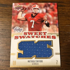 2010 Upper Deck Ncaa Sweet Spot - Sweet Swatches Matthew Stafford #SSW-60 (MEM) - Bild 1 von 3