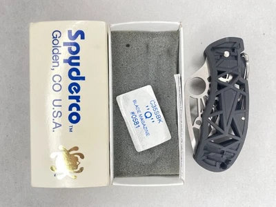 Cuchillo de Bolsillo Spyderco Vintage "Q" C35SBK "BLADE" Hoja con Caja NUEVO Foto 1 de 4