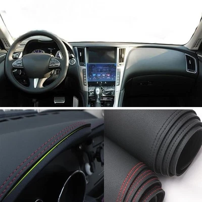 For Infiniti Q50 2014-24 leather Dashboard Cover Dashmat Dash Anti-Glare Mat Pad Foto 1 de 4