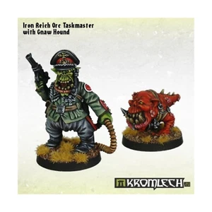 Kromlech Miniaturen: Iron Reich Orc Taskmaster mit Schnalhund - Bild 1 von 1
