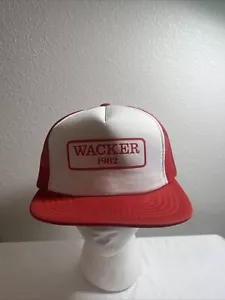 Vintage 1982 Wacker Foam Mesh Trucker Snapback Hat - Picture 1 of 8