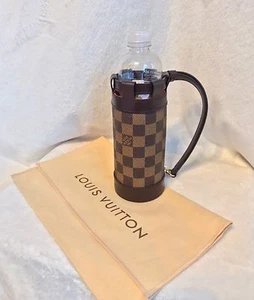 LOUIS VUITTON Brown Ebene Damier Bottle Holder Carrier "LV GOLF CUP 2001 JAPAN" - Picture 1 of 12