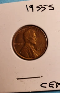 1955 S LINCOLN WHEAT PENNY CENT CHOICE EXTREMELY FINE CONDITION1 - Picture 1 of 3