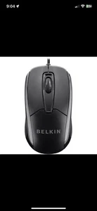 Belkin Wire Mouse Ergonomic, USB, Plug/Play (Black) F5M010QBLK - Picture 1 of 3