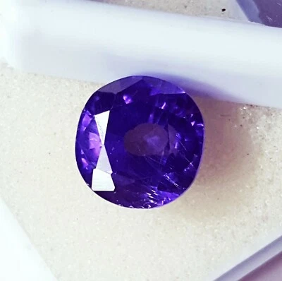 Oval Shape Violet Amethyst Certified Loose Gemstone 13.75 Ct With Free Gift - Image 1 of 4