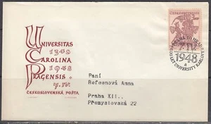 Czechoslovakia Scott 348 FDC - Charles University, 600th Anniv. - Picture 1 of 1
