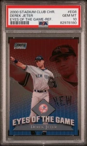 DEREK JETER 2000 Stadium Club Chrome Eyes of the Game Refractor #EG6 PSA 10 SSP - Picture 1 of 2