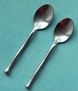 2 Gourmet Gedecke Exotique Platin Edelstahl Besteck Platz/Suppenlöffel - Bild 1 von 4