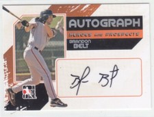 2011 In The Game BRANDON BELT RC AUTO SILVER AUTOGRAPH HEROES AND PROSPECTS
