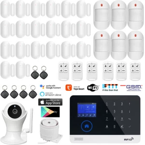 B20 Tuya APP WiFi GSM Wireless Home Security Alarm System+IP Camera+Amazon Alexa - Picture 1 of 23