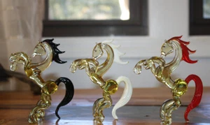 Art Blown Glass Figurine Glass Horse - Picture 1 of 5