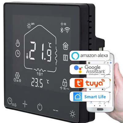 Thermostat WIFI SCHWARZ TUYA SMART Fußbodenheizung Deutsche Bedienungsanleitung - Bild 1 von 4