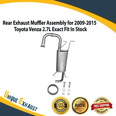 Rear Exhaust Muffler Assembly for 2009-2015 Toyota Venza 2.7L Exact Fit In Stock - Image 1 of 4