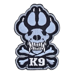 MSM K9 CANINE PAW TESCHIO OSSA POLIZIA MILSPEC SCIMMIA ACU GANCIO LEGGERO TOPPA MORALE - Foto 1 di 2