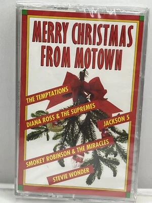 Merry Christmas Motown Temptations Diana Ross Stevie Wonder Music Cassette - Image 1 of 4