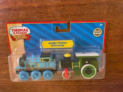 Tomy Wooden Thomas Train 2011 Muddy Thomas & George! ¡Nuevo! Foto 1 de 2