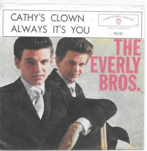 EVERY BROTHERS * Cathy's Clown * 1960's Re-Pro PICTURE SLEEVE Only *NO 45 RECORD - Imagen 1 de 1