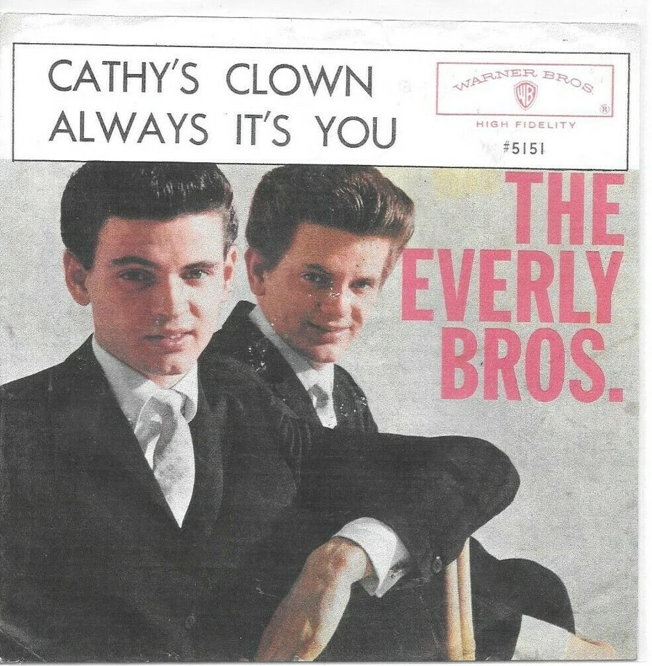 EVERY BROTHERS * Cathy's Clown * 1960's Re-Pro PICTURE SLEEVE Only *NO 45 RECORD - Image 1 of 1