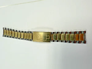 Original Vintage Omega 2 Tone Bracelet Constellation?? N12 19.7x10.8 Gold Plated - Picture 1 of 11