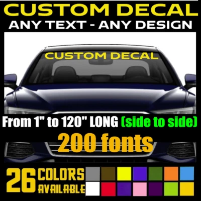 Custom Text Vinyl Lettering Sticker Decal Personalized -ANY TEXT - ANY NAME  (4) - Image 1 of 4