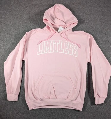 Rue21 Sudadera con Capucha Rosa "Limitless" Algodón Polar Sudadera Para Mujer Talla Mediana Nueva con Etiquetas Foto 1 de 4