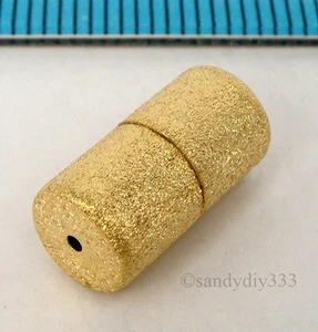 1x 18K GOLD plated STERLING SILVER STARDUST ROD MAGNETIC CLASP 6mm f/ WIRE G194 - Picture 1 of 2