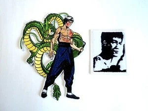 1x Bruce Lee Enter Dragon Patches Embroidered Cloth Badge Applique Iron Sew On - Picture 1 of 6