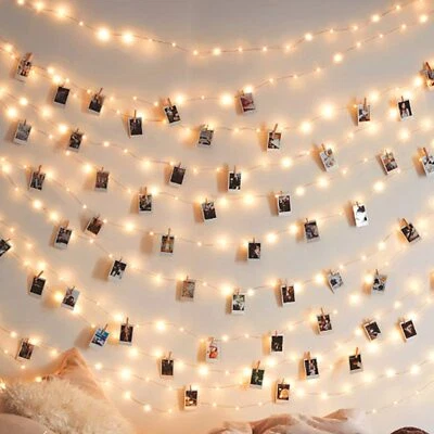 Fairy Lights with 50-Clips Battery Operated - Photo Display, Dorm Decor, Wedding - Image 1 of 4