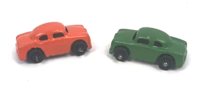 Lote 2 Coches Diecast Barclay Vintage Juguete Naranja Verde  Foto 1 de 4