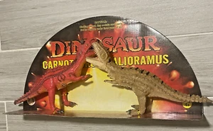 Dinosaur Carnotaurus vs Alioramus Rubber Latex Battle Dino Disney Animal Kingdom - Picture 1 of 3