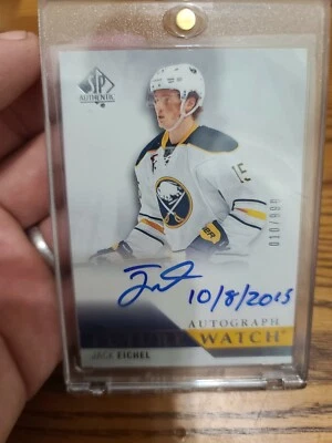 15-16 Upper Deck SP Authentic Jack Eichel FWA Inscribed 10/999 Buffalo Sabres - Image 1 of 4