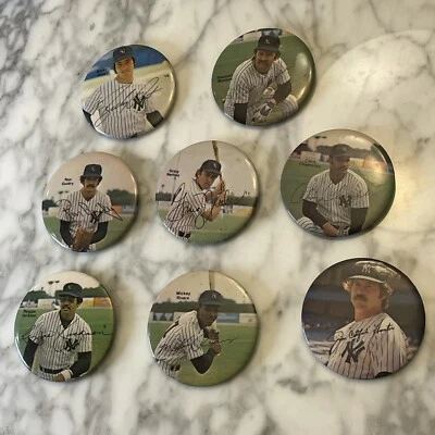 Lot Of 8 New York Yankees Vintage 1978 MLB Pinback Buttons Reggie Jackson Munson - Изображение 1 из 4