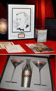 Signed IAN FLEMING "JAMES BOND" Autograph, Frame, COA, Book SET, 007 Martini Set - Picture 1 of 15