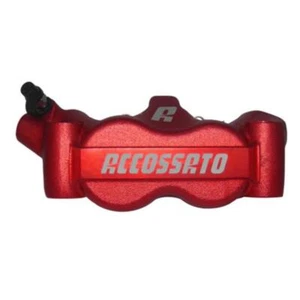Pinza freno sinistra radiale anodizzato rosso Accossato forgiata 100mm ST - Picture 1 of 7