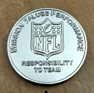 NFL Commemorative Metal Coin - Mission-Values-Performance - Employee Issued - Picture 1 of 2