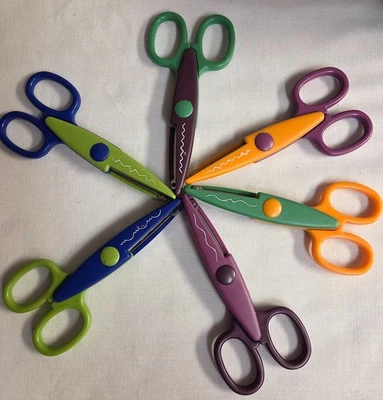 Edger Scissors Scrapbooking Paper Crafting Scissors Set of 6 - Imagem 1 de 3