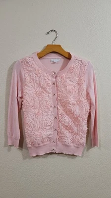 Cárdigan New York & Co Rosa Balletcore Rosa Pétalo Adornado XS Foto 1 de 4