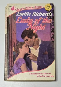 1986 Lady Of The Night Emilie Richards Paperback Book Silhouette Intimate Moment - Imagen 1 de 6