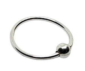 Anello al naso Anello con pallina d'argento BCR One Side Tiny 7mm 22g... - Foto 1 di 21
