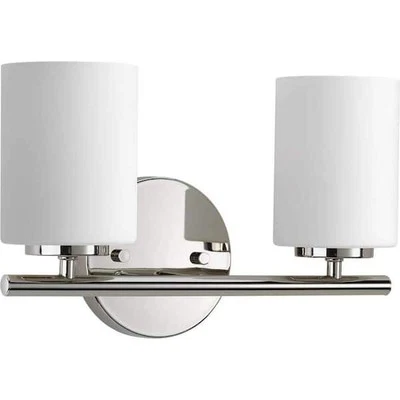 Progress Lighting Replay 2-Light Polished Nickel Modern Bathroom Vanity Light - Image 1 of 4
