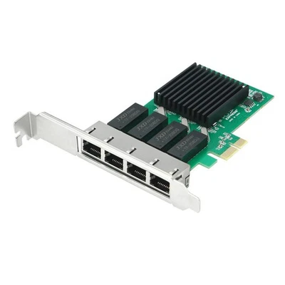 4 Port  Card PCI Express X1 to RJ45 RTL8111H Chip 10/100/1000Mbps Gigabit3362 - Image 1 of 4