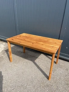 Pine Farmhouse Dining Table Desk Natural - Picture 1 of 4